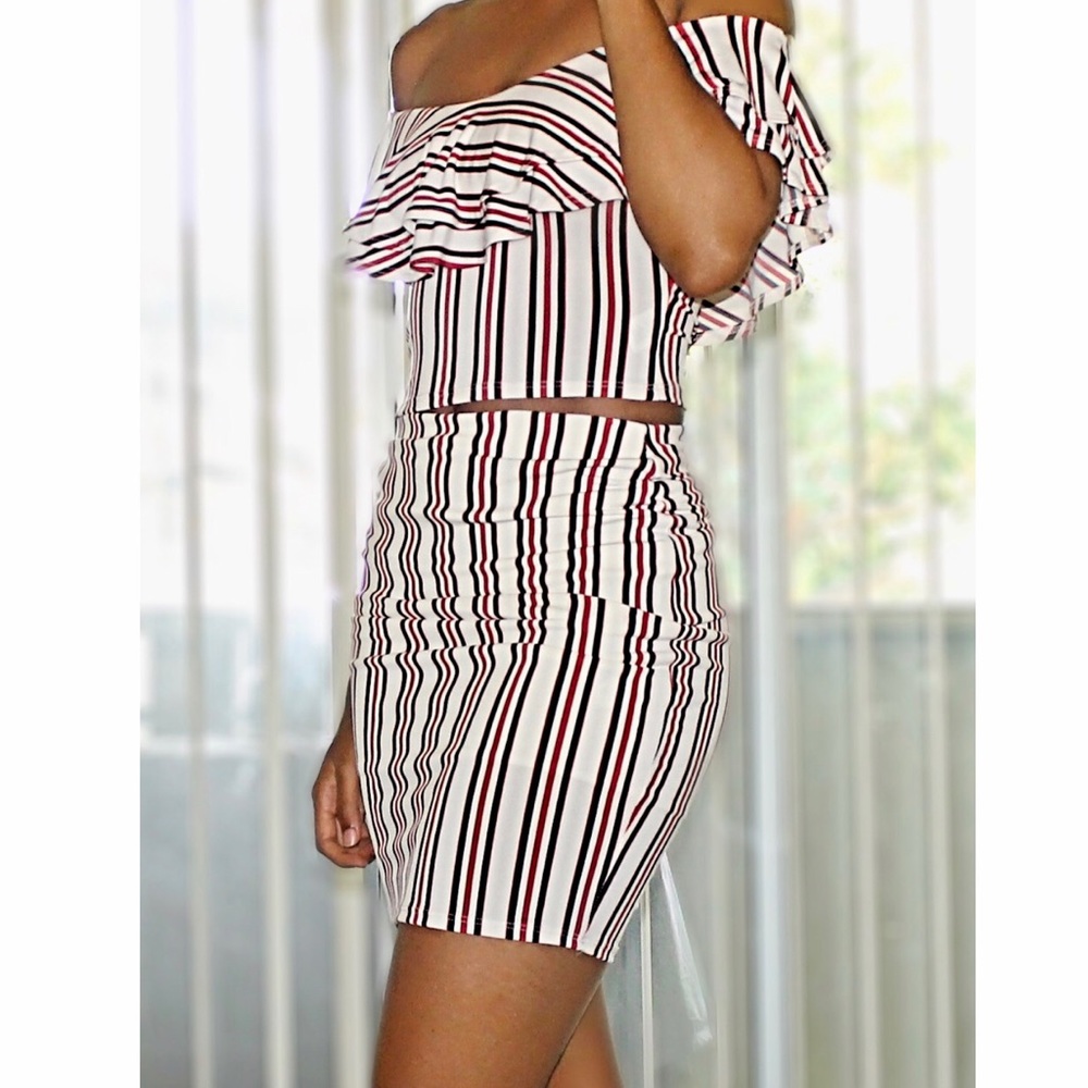 Striped two piece set